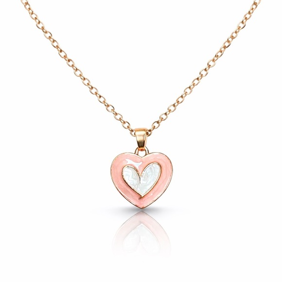 Zara Jewelry - ⚜️ Heart Pendant Necklace in Pink and Gold
